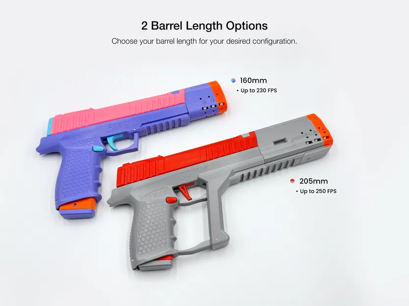 Zinc .50 - Súng ngắn bắn phi tiêu xốp công suất cao - Lên đến 250 FPS - Image 4