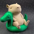 Mô hình Capybara cưỡi khủng long - Thumbnail 1