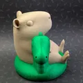 Mô hình Capybara cưỡi khủng long - Thumbnail 3