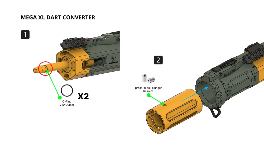Fenrir 717 Rocket Bazooker DLC (Phụ kiện chuyển đổi Mega XL Dart) - Image 4