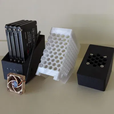 Case NAS cho Raspberry Pi 5 kết hợp Radxa Penta SATA Hat