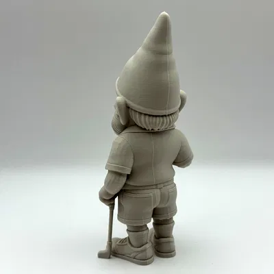 Tượng chú lùn Gnome chơi Golf - Mẫu trang trí 3D độc đáo