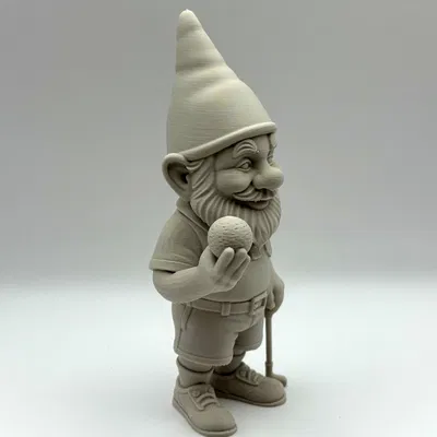 Tượng chú lùn Gnome chơi Golf - Mẫu trang trí 3D độc đáo