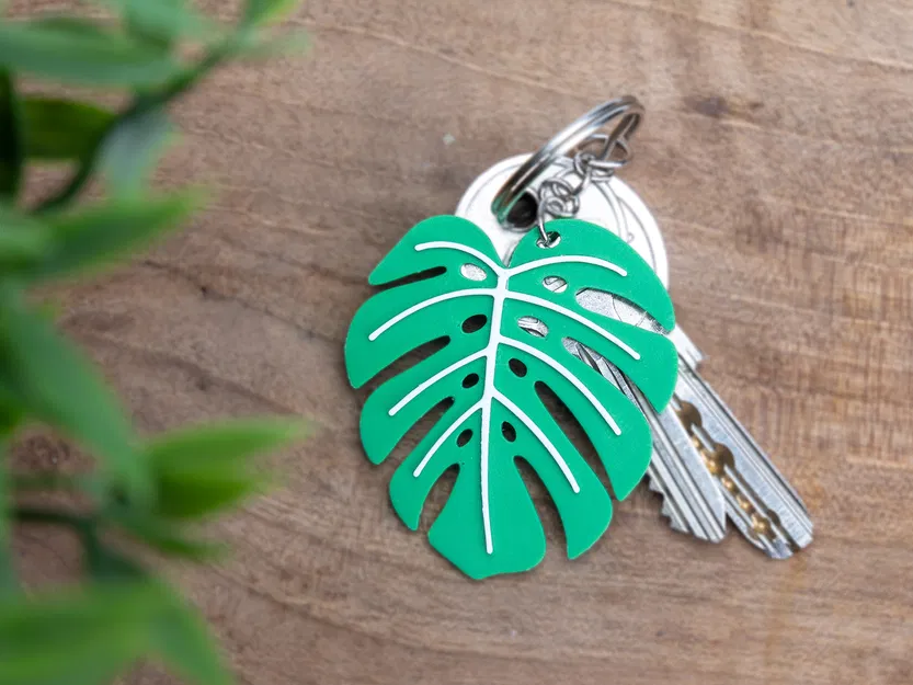 Móc khóa lá Monstera - Image 2