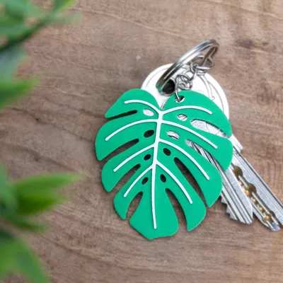 Móc khóa lá Monstera