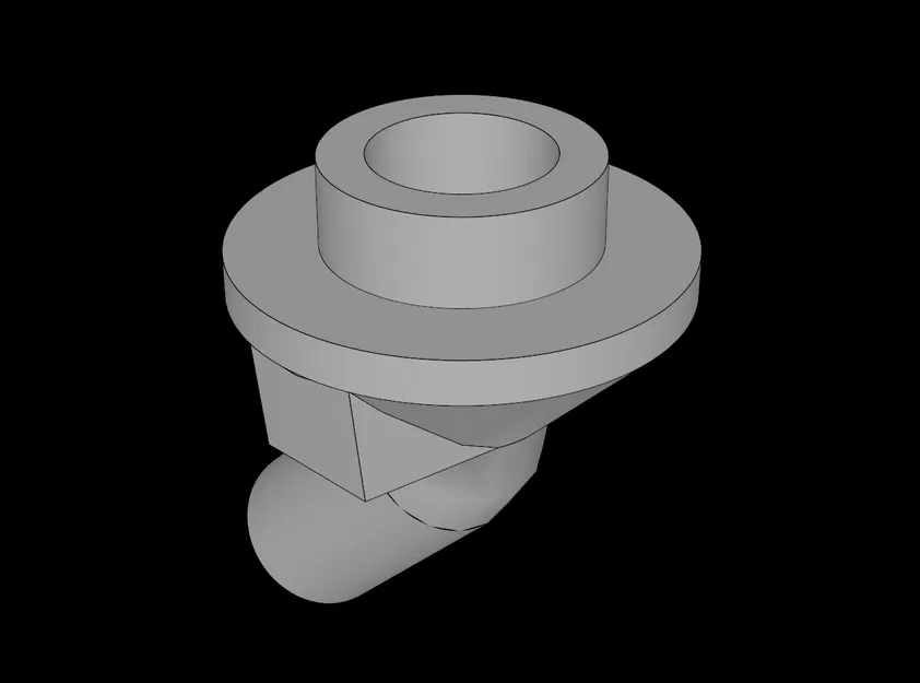 Mảnh ghép Lego 1x1 Round with Angled Bar tương thích in 3D - Image 1