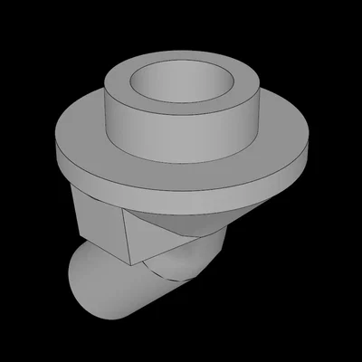 Mảnh ghép Lego 1x1 Round with Angled Bar tương thích in 3D
