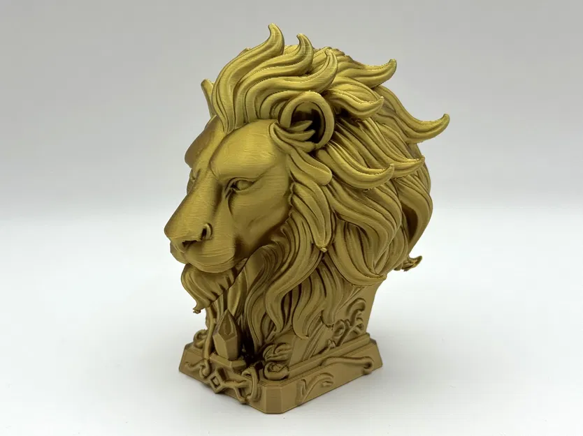 Tượng Bán Thân Sư Tử Huyền Thoại - Fantasy Lion Bust - Image 4