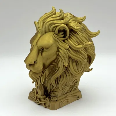 Tượng Bán Thân Sư Tử Huyền Thoại - Fantasy Lion Bust