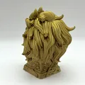 Tượng Bán Thân Sư Tử Huyền Thoại - Fantasy Lion Bust - Thumbnail 5