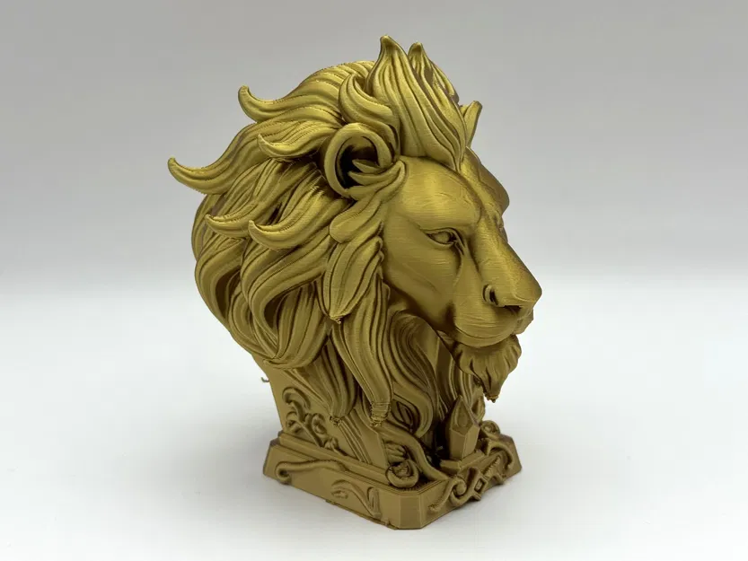 Tượng Bán Thân Sư Tử Huyền Thoại - Fantasy Lion Bust - Image 6