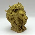 Tượng Bán Thân Sư Tử Huyền Thoại - Fantasy Lion Bust - Thumbnail 6