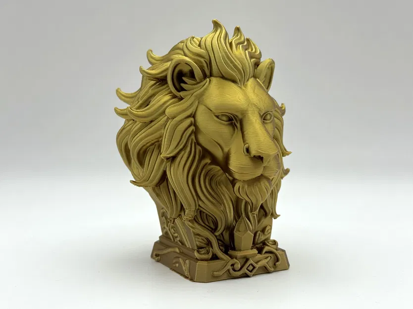 Tượng Bán Thân Sư Tử Huyền Thoại - Fantasy Lion Bust - Image 7