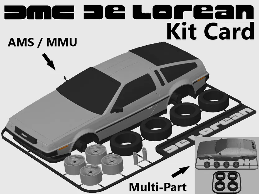Mô hình Kit Card xe DeLorean DMC-12 (Back to the Future) - Image 1