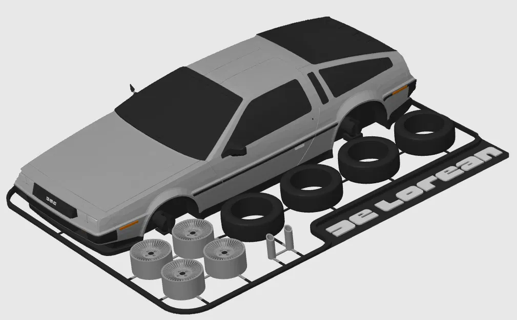 Mô hình Kit Card xe DeLorean DMC-12 (Back to the Future) - Image 3