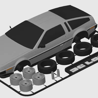 Mô hình Kit Card xe DeLorean DMC-12 (Back to the Future)