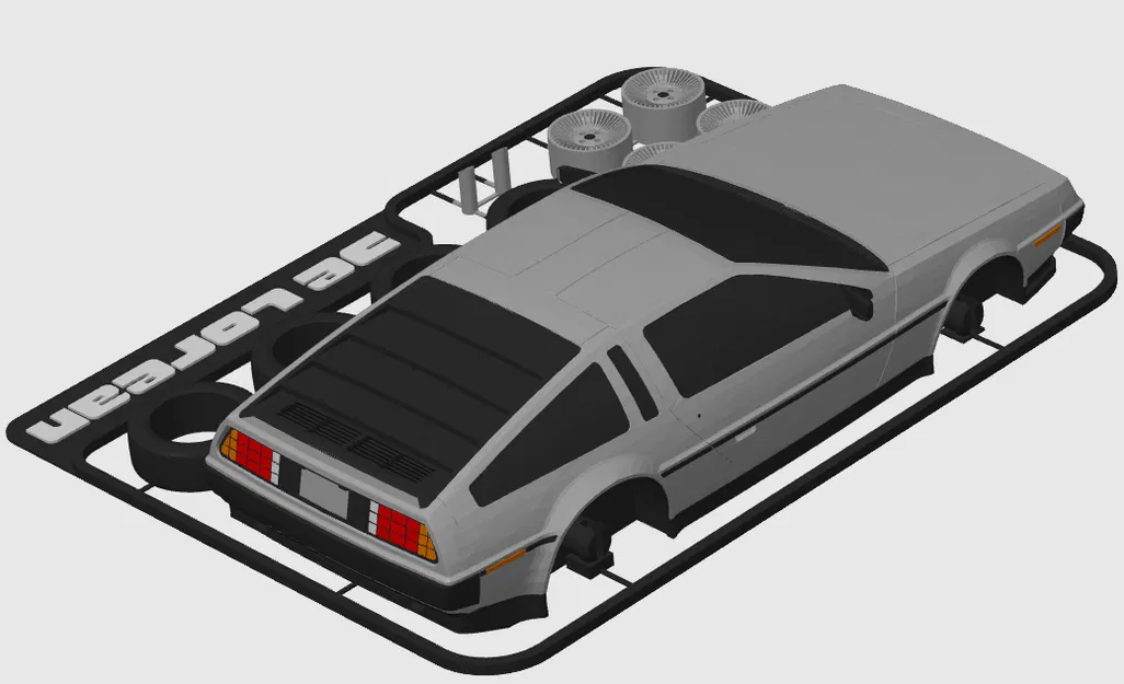 Mô hình Kit Card xe DeLorean DMC-12 (Back to the Future) - Image 4