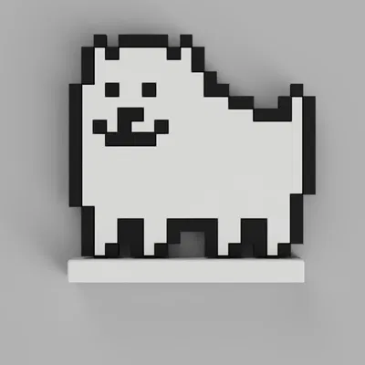 Mô hình 3D Annoying Dog từ game Undertale đáng yêu