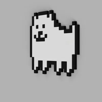 Mô hình 3D Annoying Dog từ game Undertale đáng yêu