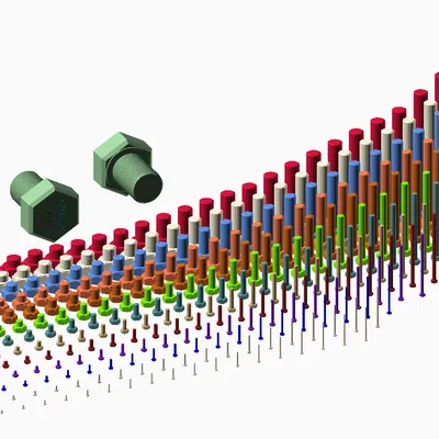Bộ sưu tập ốc vít lục giác hệ mét: Từ M2, M3, M4, M5, M6 đến M48