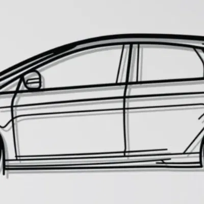 Mô hình tranh treo tường Ford Focus RS - Phụ kiện trang trí 3D cho tín đồ xe