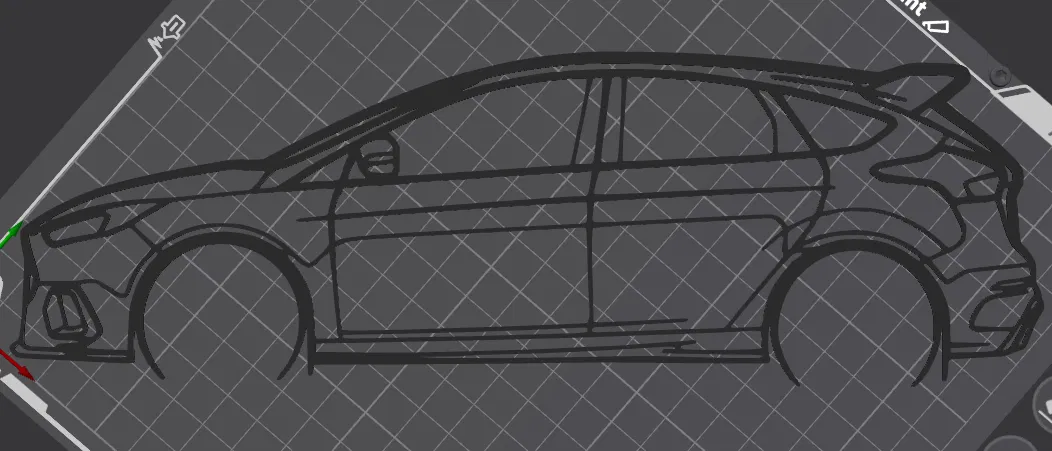 Mô hình tranh treo tường Ford Focus RS - Phụ kiện trang trí 3D cho tín đồ xe - Image 2