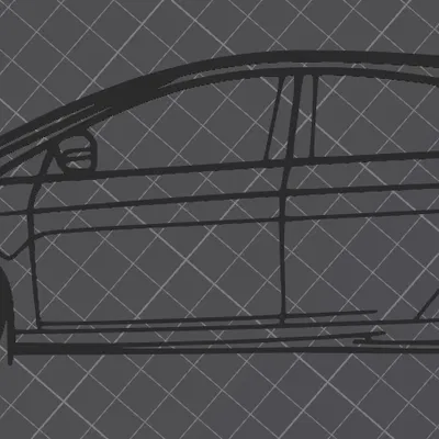 Mô hình tranh treo tường Ford Focus RS - Phụ kiện trang trí 3D cho tín đồ xe