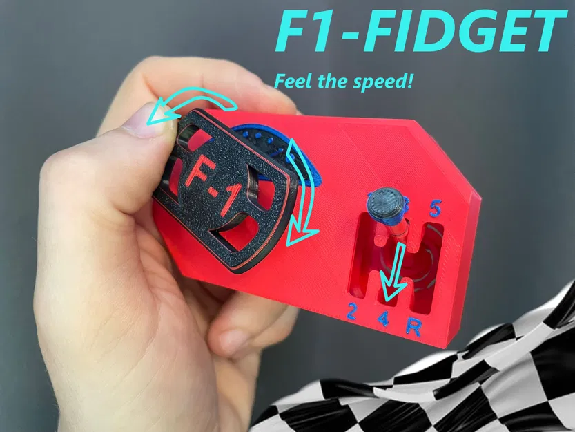 F1 Fidget - Đồ chơi cần số xe đua in 3D giải tỏa căng thẳng - Image 1