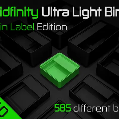 Gridfinity Ultra Light Bins - Phiên bản có nhãn