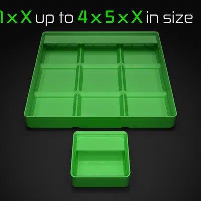 Gridfinity Ultra Light Bins - Phiên bản có nhãn