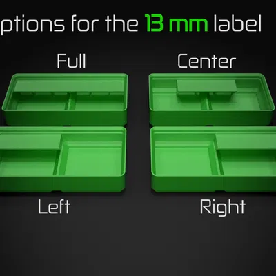 Gridfinity Ultra Light Bins - Phiên bản có nhãn