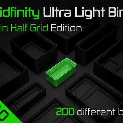 Gridfinity Ultra Light Bins - Phiên bản Half Grid trơn