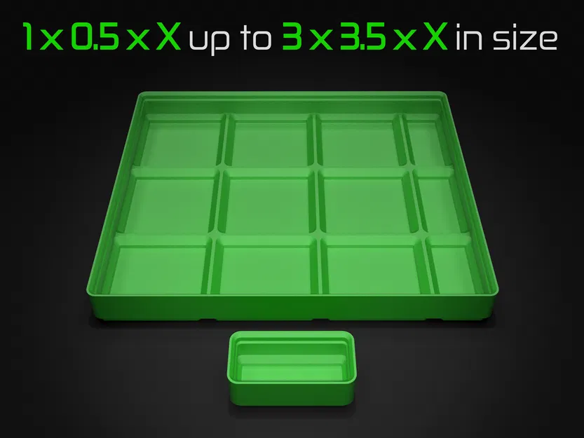 Gridfinity Ultra Light Bins - Phiên bản Half Grid trơn - Image 3