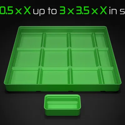 Gridfinity Ultra Light Bins - Phiên bản Half Grid trơn