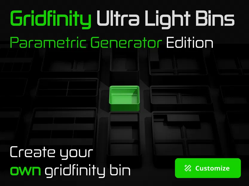 Gridfinity Ultra Light Bin Generator - Image 1