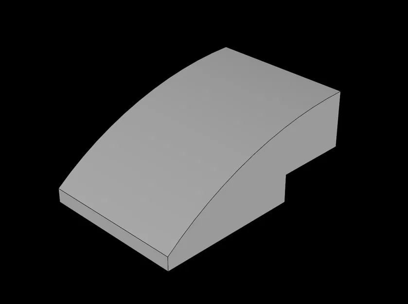 Mẫu in 3D Gạch dốc cong 3x2 tương thích với Lego siêu tiện lợi - Image 1