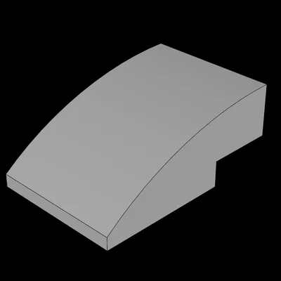 Mẫu in 3D Gạch dốc cong 3x2 tương thích với Lego siêu tiện lợi