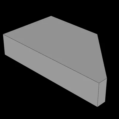 Mảnh ghép 3D Tile 1x2 cắt vát 45 độ tương thích Lego