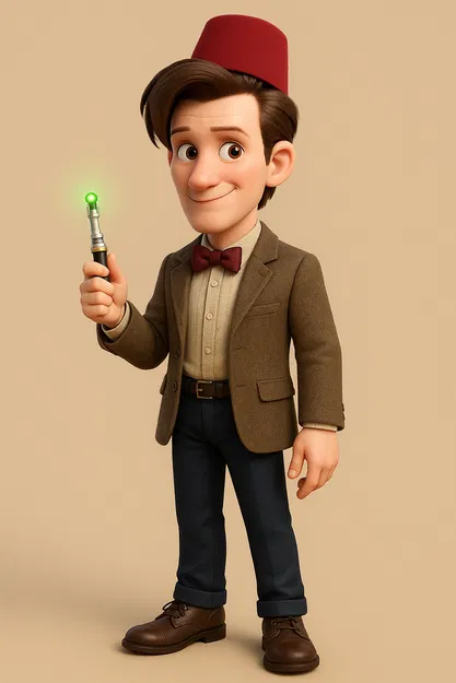 Mô hình 3D The 11th Doctor (Doctor Who) phong cách hoạt hình - Image 1