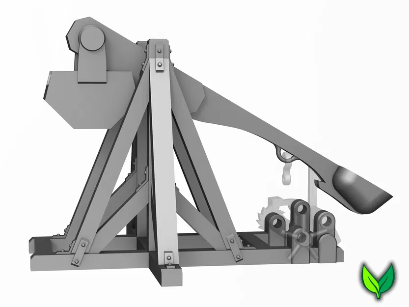 Máy bắn đá Trebuchet 28mm – Công cụ công thành giả tưởng (In 3D được) - Image 1