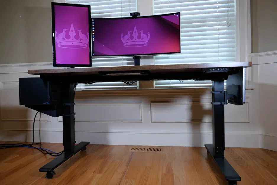 Bộ giá đỡ quản lý dây cáp và laptop/PC cho bàn đứng Flexispot - Image 1