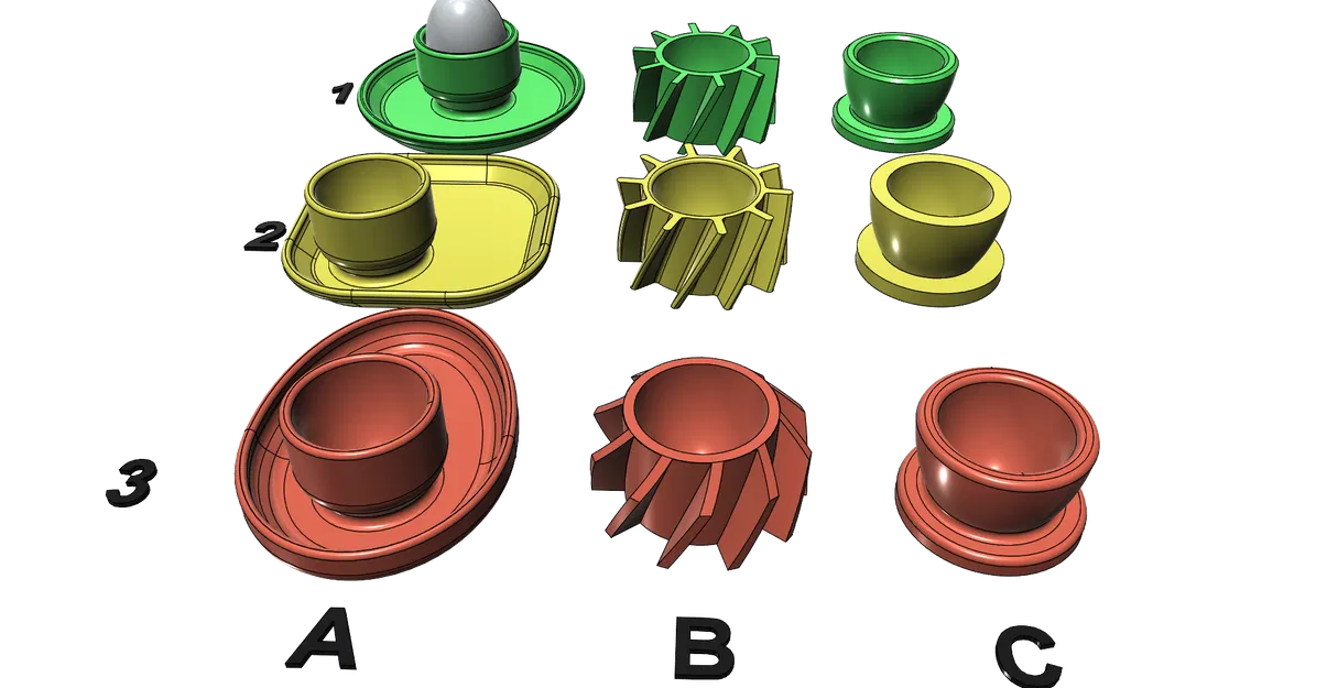 Bộ giá đỡ trứng 3D thông minh - 18 phiên bản in không cần support - Image 3