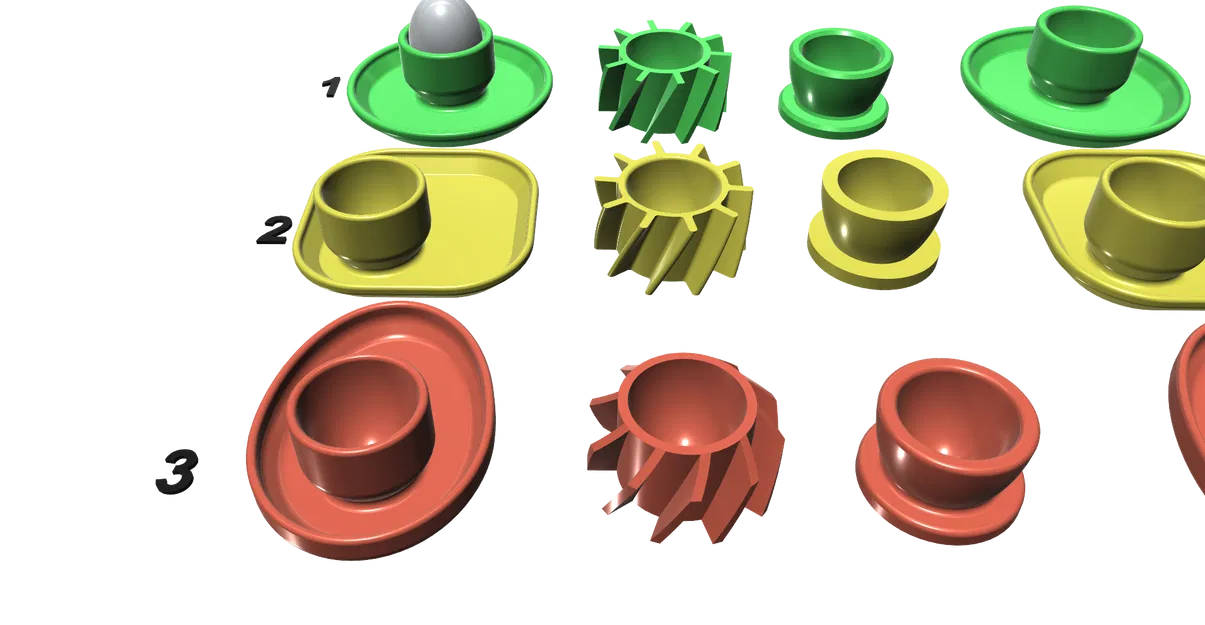 Bộ giá đỡ trứng 3D thông minh - 18 phiên bản in không cần support - Image 11