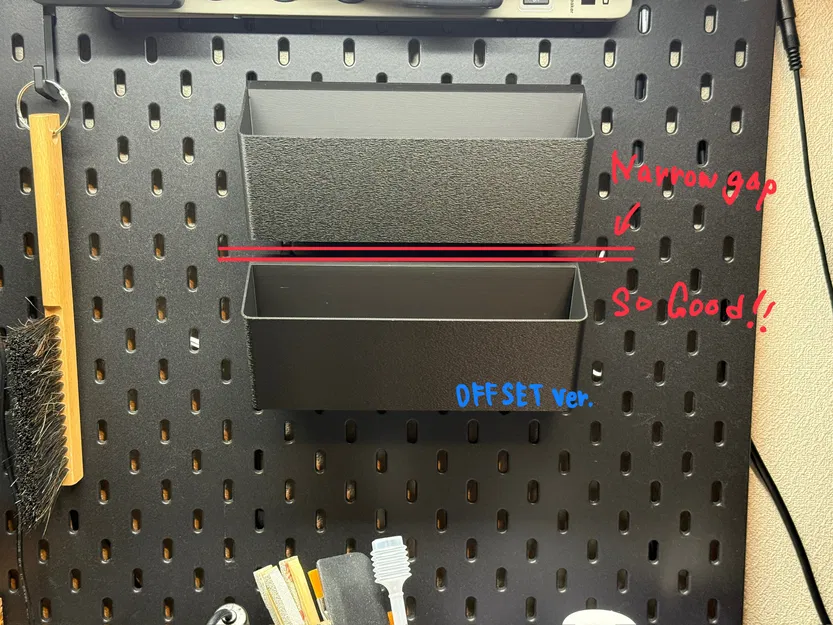 IKEA SKADIS Bin V2 198mm - Khay gắn bảng ghim bản khít, không cần hỗ trợ - Image 3