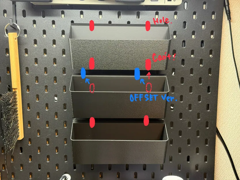 IKEA SKADIS Bin V2 198mm - Khay gắn bảng ghim bản khít, không cần hỗ trợ - Image 4