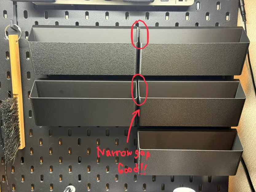 IKEA SKADIS Bin V2 198mm - Khay gắn bảng ghim bản khít, không cần hỗ trợ - Image 5