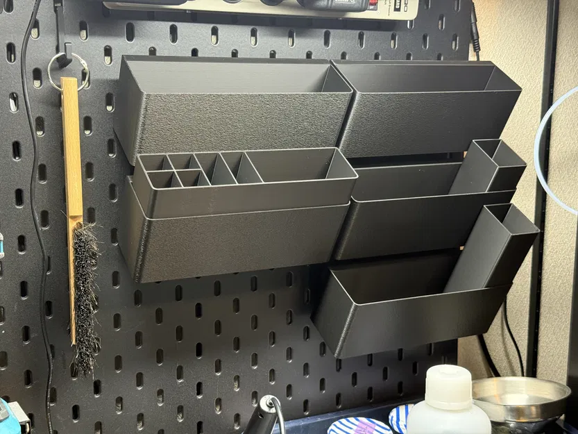 IKEA SKADIS Bin V2 198mm - Khay gắn bảng ghim bản khít, không cần hỗ trợ - Image 6