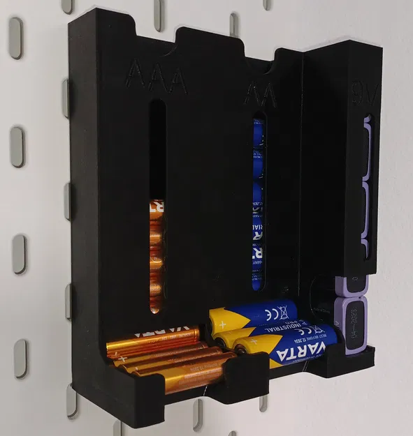 Khay treo tường IKEA SKADIS đựng pin AA, AAA và 9V tiện dụng - Image 1