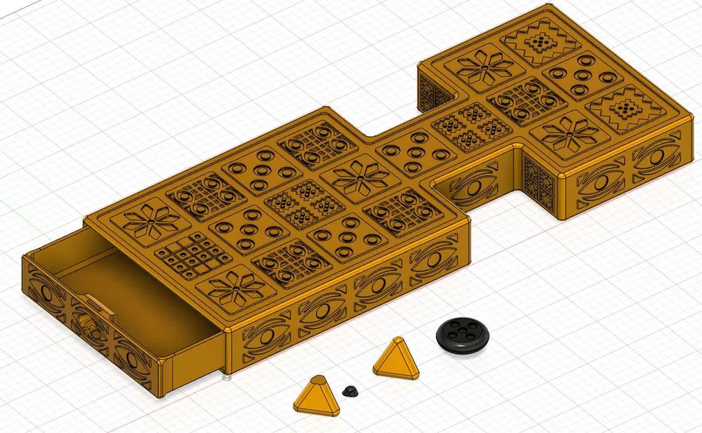 Bộ cờ cổ Royal Game Of UR tích hợp ngăn kéo - Image 2