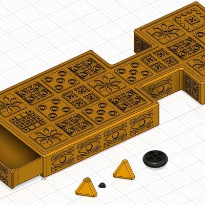 Bộ cờ cổ Royal Game Of UR tích hợp ngăn kéo